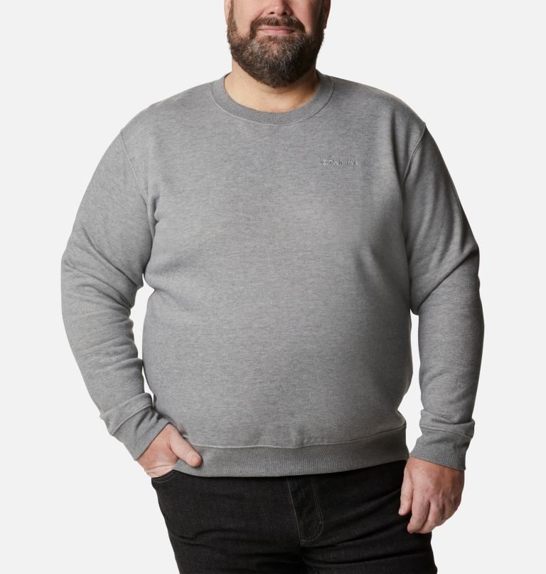 Men\'s Columbia Hart Mountain II Crew Sweatshirts Grey | Plus Size CA-AA03L